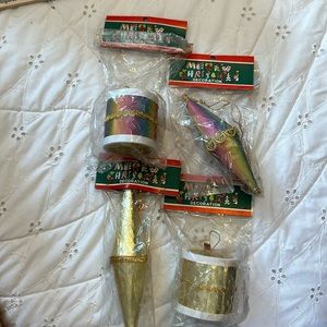 Vintage Brinn’s PGH PA Cardboard Christmas Ornaments. Set of 4